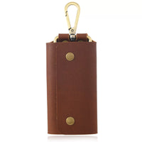 Minimalist Retro Leather Key Pouch for Men and Women, Waist Hanging Mini Key Holder