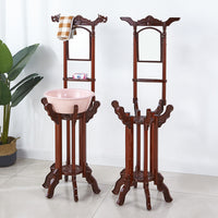 Freestanding Wash Basin Stand with Mirror for Home and Rural Use