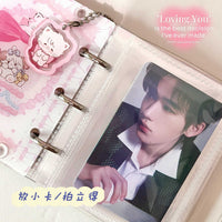 Cute 3-inch Mini Photo Album with Shaker Cover for K-Pop Photocards and Collectibles