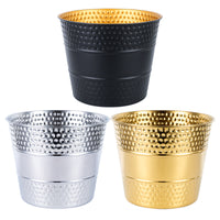 Luxury Hammered Stainless Steel Ice Bucket for Parties and Bars, Champagne and Wine Chiller