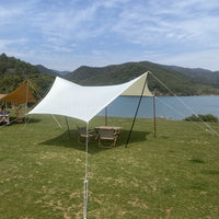 Hexagonal Camping Tarp Shelter - Waterproof & UV Protection for Outdoor Picnics & Recreation