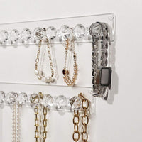 Acrylic Wall-Mounted Jewelry Organizer for Earrings, Necklaces, and Rings