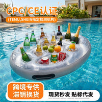 Inflatable Floating Ice Bar Pool Drink Holder Tray for Parties