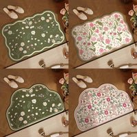 American Floral Diatomaceous Earth Bath Mat Non-Slip Absorbent Quick Dry Easy Clean Bathroom Entrance Mat