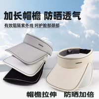 Unisex Retractable Brim Sun Visor Hat for Outdoor Cycling and UV Protection