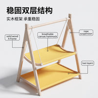 Cat Hammock Bed Double-Layer Swing Pet Rocking Chair for All Seasons