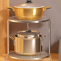 Under Sink Organizer, Pot Rack, Multi-functional Countertop Storage Shelf for Kitchen Cabinets