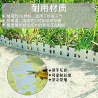 Garden Landscape Edging Border Fence L-shaped White Plastic Lawn Stone Barrier
