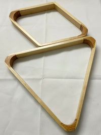 Solid Wood Billiard Ball Rack Set - American Pool Ball Frame for 1/4-2 inch Balls, Triangle and Diamond Racks
