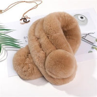 Faux Rabbit Fur Triple Tube Scarf for Women - Thickened Winter Fashion Neck Warmer