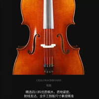 Violin C108 Professional Handmade Cello, Imported European Wood, Oil Varnish, Italian Spruce