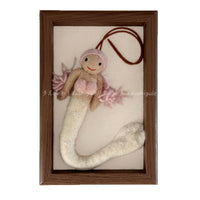 Handmade Felt White Mermaid Doll Keychain Car Charm Gift