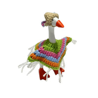 Hand-Knitted 7-Inch Goose Figurine Outfits - Holiday & Seasonal Costumes for Desktop Goose Decor
