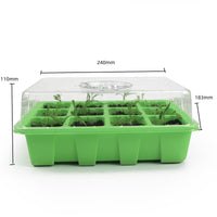 12-Cell Seed Starter Tray Kit with Humidity Dome, 3-Pack Seedling Germination Station for Cuttings and Plant Propagation