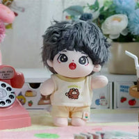 Cotton Doll Clothes Set for 10cm/20cm Plush Dolls - Vest & Shorts Outfits
