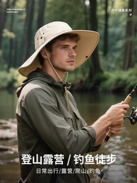 Woodpecker Men's Wide Brim Sun Hat for Outdoor Fishing & Hiking