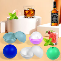 Spherical Ice Ball Mold with Funnel, Silicone Large Round Ice Cube Tray for Home Bar