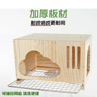 Parrot Cloud Wooden Bird Nest House for Small to Medium Birds - Summer Hanging Design with Pull-Out Mesh Tray