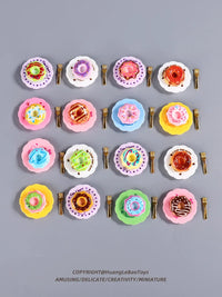 Miniature Cake Donut Blind Bag Play Food Set for Kids