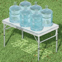 Portable Aluminum Folding Table for Outdoor Camping Picnic and Home Use with Optional Stools