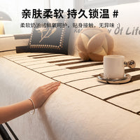 Winter Warm Sofa Cover Blanket for Single Chaise Lounge, Full Coverage Velvet Feel Sofa Throw