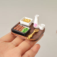 Miniature Japanese Sushi Food Play Set for Dollhouse Decoration