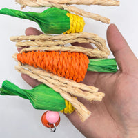 Bird Parrot Hamster Rabbit Chew Toy Molar String with Hanging Ornament