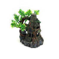 Aquarium Resin Temple Cave Decoration for Fish Tank and Reptile Terrarium