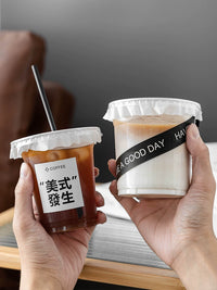 500ml Disposable Plastic Cold Drink Cups with Lids for Coffee, Milk Tea, Lemonade