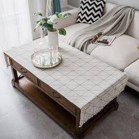 Modern INS Cotton Linen Tablecloth with Pocket Design for Coffee Table and TV Cabinet