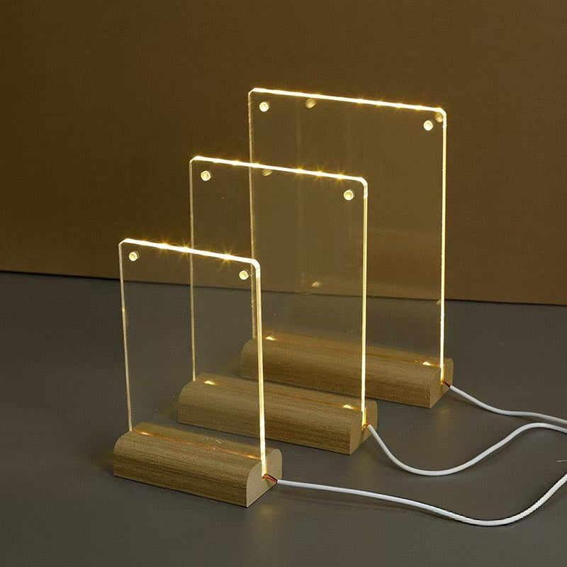 Acrylic Photo Frame with Stand for Postcards, Photos, and Posters, Wall or Tabletop Display