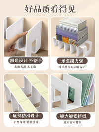 Acrylic Desk File Organizer with Multiple Compartments for Books, Documents, and Office Supplies