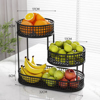 Multi-layer Fruit Basket Stand for Living Room Coffee Table, Large Capacity Snack and Fruit Organizer