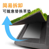 SEEKFUNS Golf Hitting Mat with Dual Turf, Rubber Base, and Replaceable Tees
