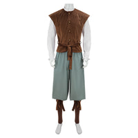 Men's Medieval Renaissance Viking Suede Vest Costume Set for Cosplay & Party