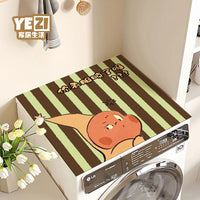 Cartoon Diatomaceous Earth Washing Machine Mat - Quick Dry, Absorbent & Cuttable