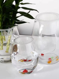 Creative Glass Fish Tank for Desktop, Small Round Aquarium for Goldfish and Turtles, Hydroponic Planter