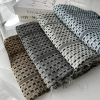 2025 New Japanese Style Waffle Knit Scarf for Women, Luxury Black and Gray Shawl