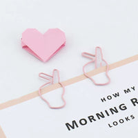 Heart-shaped Paper Clips, Pink, 15-count Box, Cute Design for Students and Office