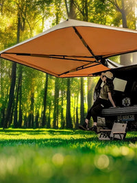 270-Degree Vehicle Awning with Aluminum Shell for Car Rooftop Side Mount