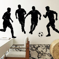 World Cup Football Player Silhouette Window Clings - Static Decals for Event Decoration