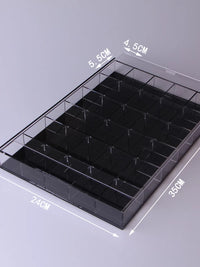 Clear Acrylic Multi-Grid Jewelry Organizer Box with Lid for Beads Bracelets