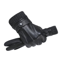 Men's Sheepskin Touchscreen Gloves, Fleece Lined, Windproof & Warm for Winter Cycling & Outdoor Sports