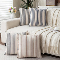 Bohemian Moroccan Striped Throw Pillow Cover for Sofa Decor