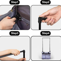 Rolling Dance Garment Bag with Rack for Costumes and Travel