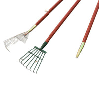 Heavy-Duty Telescopic Steel Wire Rake for Garden and Farm Use