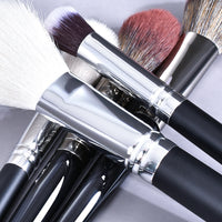 Professional Animal Hair Makeup Brush Set with Storage Bag for Eyeshadow, Concealer, and Contour