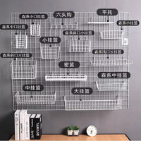 Wall-Mounted Mesh Storage Basket Shelf for Bathroom and Home Organization