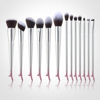 Nine-Color Deer 9-15 Piece Makeup Brush Set with Soft Fiber Bristles and Antler Handle