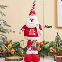 Christmas Retractable Plush Doll Ornament - Santa, Snowman, Reindeer